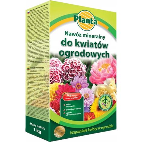 Engrais minéral pour fleurs de jardin 1 kg. Floraison intensive et prolongée.