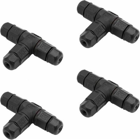 Boite De Jonction Etanche IP68 - Type T - 3 Poles - Diametre Câble 6 A 11 Mm - Pour Installation Extérieure Humide - Lot De 4