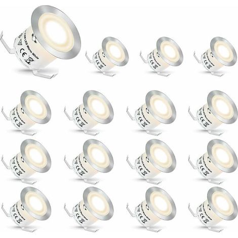 IP67 LED-Einbaustrahler, Naturweiß, 16 Stück.