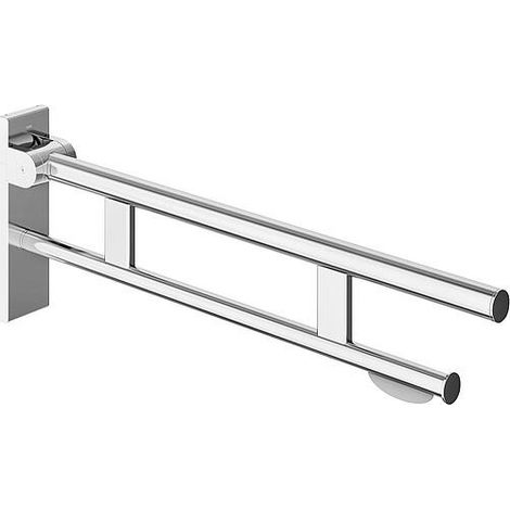 Stützklappgriff Hewi Serie 900 Duo Design B, 700 mm mit Papierrollenhalter