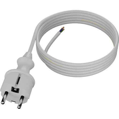 Cavo di alimentazione con spina dritta 4M 3x1MM2 16A IP44 bianco (1/5)