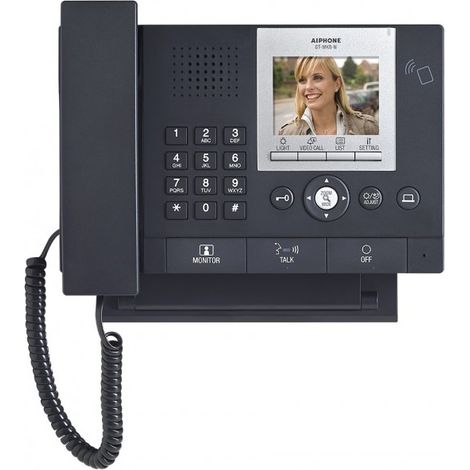 Poste gardien vidéo avec écran couleur grand angle zoom & boucle mag. nfc GTMKBN AIPHONE 200263