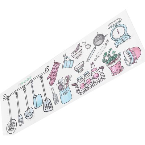 Papier peint de cuisine original, autocollant à motifs pour ustensiles de cuisine, décoration intérieure (1/5)