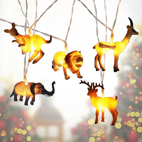 Guirlande lumineuse animaux 10 LED, décoration chambre enfant, éclairage intérieur pour chambre bébé (1/5)
