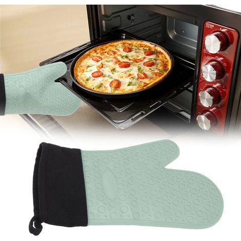 Gants résistants à la chaleur pour la cuisine, fours à micro-ondes, gants de cuisson résistants à la chaleur, gants de four en silicone, antidérapants, gants résistants aux hautes températures, à deux (1/5)