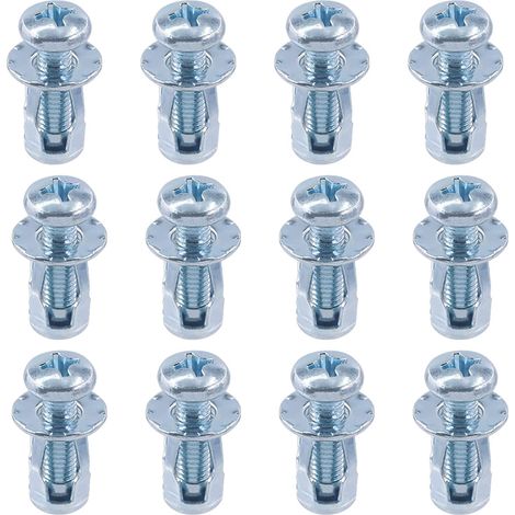 Lot de 12 Écrous de Cric M6 x 25 - Fixation Avec Vis - Assemblage Pour Mur Creux en Fer - Utilisation Sur Mur Doux et Fin (1/5)