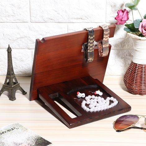 Aufbewahrungsständer aus Holz für Uhren, Brillen, Schmuck, Schlüssel und andere Accessoires, Schreibtisch, Homeoffice (1/5)