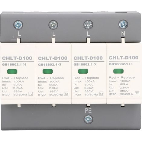 Parafoudre AC 385V 4P IP20 Protection Surtension Disjoncteur 36MM Fixation Rail DIN (1/5)
