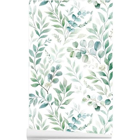 Papier Peint Autocollant, Tropical Vert Peler et Coller Papier Contact, 44x500CM Motif Feuilles de Palmier Jungle Papier Peint Amovible Décoration Autocollant pour Mur pour Salon Chambre (1/5)