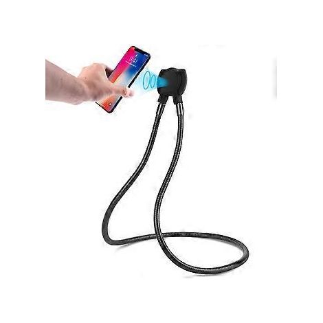 Universelle Handy-Nackenhalterung, bequeme Nackenhalterung, Handyhalterung zum Umhängen für Mobiltelefone (Schwarz)