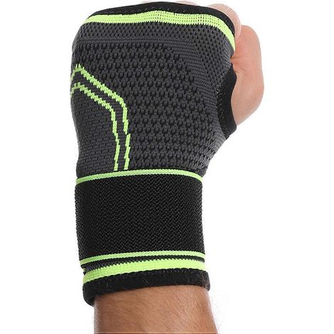 Kompressions-Handgelenkbandage mit Druckgürtel, Sport-Schutz-Handgelenkband, gestrickt, druckbeaufschlagt