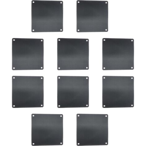10 Pcs Grilles de Ventilateur D'ordinateur en PVC Noir 80x80mm Maille Résistante Froid pour Ventilateur D'ordinateur pour Fête Estivale et Prolonger la Durée de Vie (1/5)