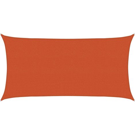 Sunshade Sail Orange 2 x 6 m HDPE vidaXL