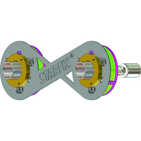Sortie de cloison STARFIX 150 PER à sertir Ø 12 - Mâle 3/4" (20/27) droit réglable - Anquier
