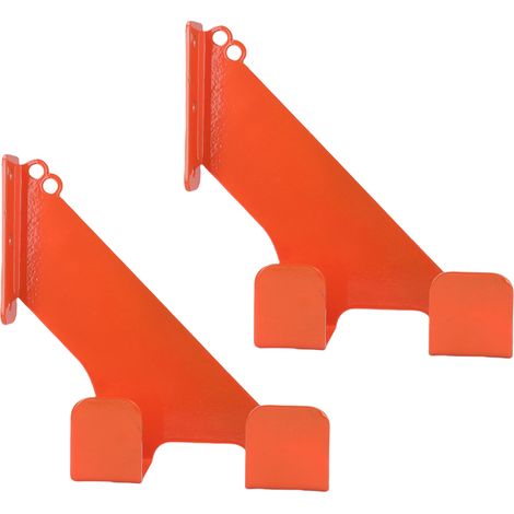 Lot de 2 supports scie à chaîne mural acier renforcé 3 en 1 avec crochets rangement garage atelier garage organisation (1/5)
