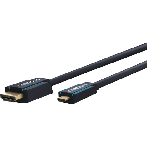 ClickTronic 2m Micro-HDMI Adapter cable HDMI HDMI tipo D (Micro) HDMI tipo A (Estándar) Azul (1/5)