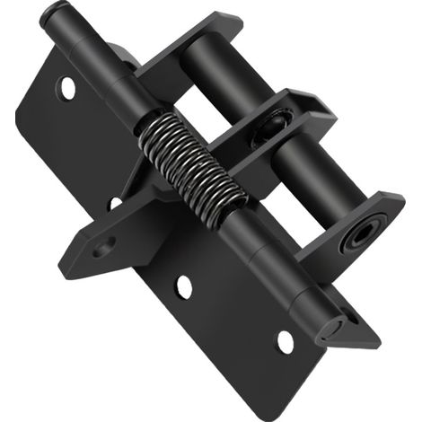 SHINING HOUSE Bisagras de puerta con resorte, cierrapuertas con bisagra de resorte  Bisagras de puerta con cierre automático  Bisagras de puerta con cierre automático, con resorte, (negro, 10 x 6,5 cm (1/3)