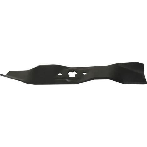 Lame Mulching - 376 mm x 63,5 mm x 3,8 mm - Trou central étoile H - Trous extérieurs 9,5 mm - Pour tondeuse 117 cm - 1 pièce (1/2)