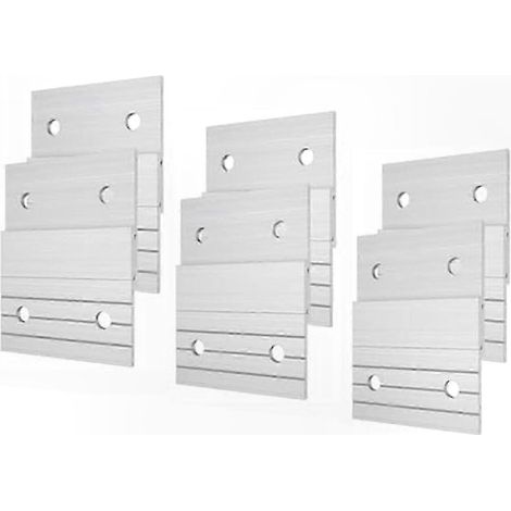 Supports muraux en aluminium pour miroirs, cadres et œuvres d’art - Lot de 6 paires de crochets Z, fixation murale robuste. (1/5)