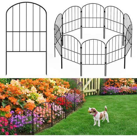 Garden Fence 10 Panels Decorative Garden Fence, Rustproof Metal Wire Border for Dog, Floral Border for Yard Landscape Patio Outdoor Decor Arched 10ft (L) x 24in (H) (1/5)