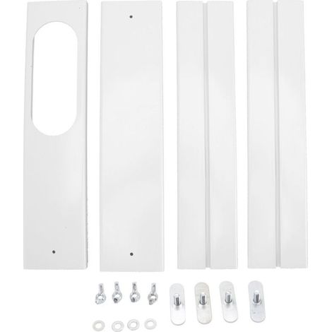 Kit de fenêtre pour climatiseur portable 4 pièces, panneaux d'étanchéité réglables de 16,9 à 55 pouces, accessoire d'installation pour climatiseur mobile bureau et maison (1/5)