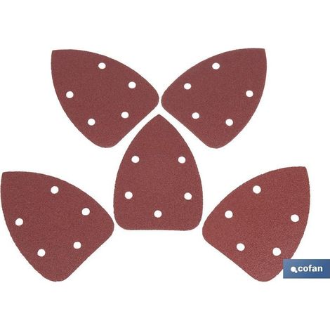 Pack 5 hojas de lijado lijadora mouse 100 x 140 mm grano 80 (1/4)