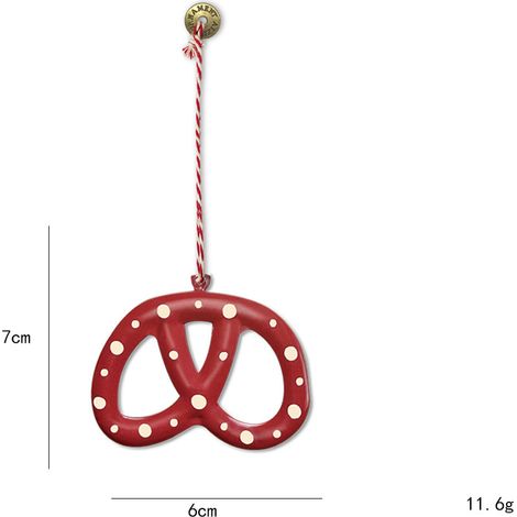 Décorations de sapin de Noël en métal, mini suspensions style nordique, ornements festifs en forme de biscuit, accessoires pour arbre de Noël, lot de 2 pièces (1/5)