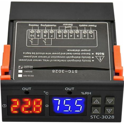 Controlador de temperatura con pantalla digital STC3028, termostato inteligente, CA 110-220V (1/5)