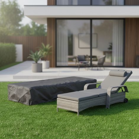 Schutzhülle Gartenmöbel Abdeckplane Gewebeplane Plane Schutzplane 220x78x60 CM (1/5)