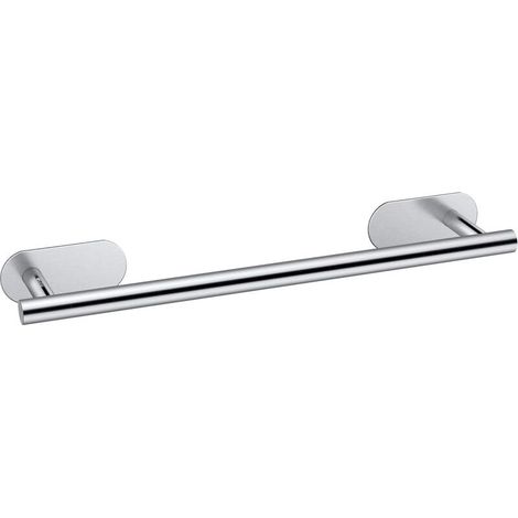 Porte-serviettes mural auto-adhésif en acier inoxydable, 40cm, étanche, aucun perçage requis, chambre à coucher et cuisine (1/4)