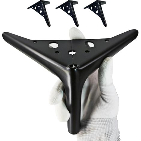 pollici (circa 10,2 cm) Gambe per mobili in metallo spazzolato nero per armadietto, cassettiera, divano, sedia, tavolo, letto, 4 pezzi fai da te sostituzione di mobili moderni (1/5)