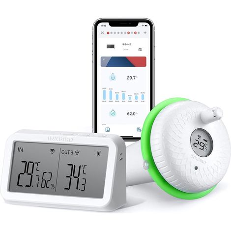 Inkbird Thermomètre Piscine WiFi avec Passerelle
