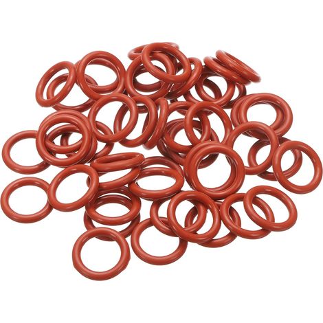 Joint Torique en Silicone 14x20x3mm (ID x OD x Largeur), 100PCS Joint d'Étanchéité Bocaux Remplacement pour Réparation Plomberie Valves Tuyaux Robinet Voiture Gaz, Rouge (1/5)