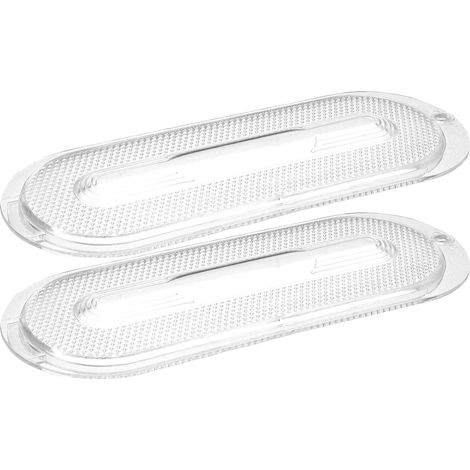 Diffuseur de Lumière Ovale pour Hotte Aspirante, Protecteur de Lampe Résistant, Abat-jour Transparent 2 Pièces, Accessoire D’éclairage la Cuisine et Restaurant, Remplacement (1/5)