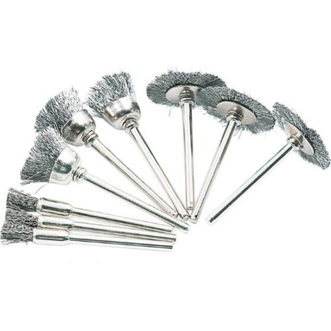 Laiton de Polissage pour 60 pcs, Brosse Couronne Brosse Boisseau Brosse Pinceau 20pcs pour Chaque, Brosse Bout Brosse Plates Rotatifs Outils Mini DIY (1/4)