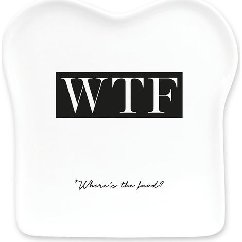 Assiette à toast avec inscription en allemand Porcelaine blanc 14,5 x 15,5 cm (1/4)