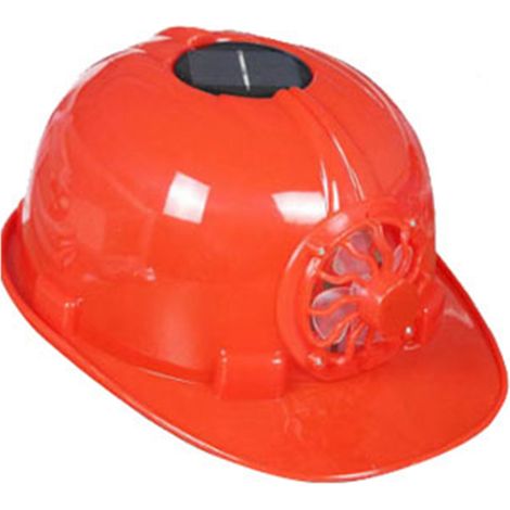 Casque de sécurité ventilé solaire Ortviai – Rouge, avec refroidissement frontal et protection solaire pour chantier extérieur