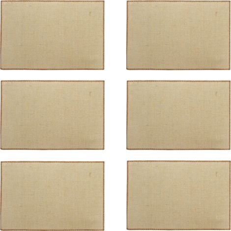 Lot de 6 sets de table en jute et contour 45x30cm