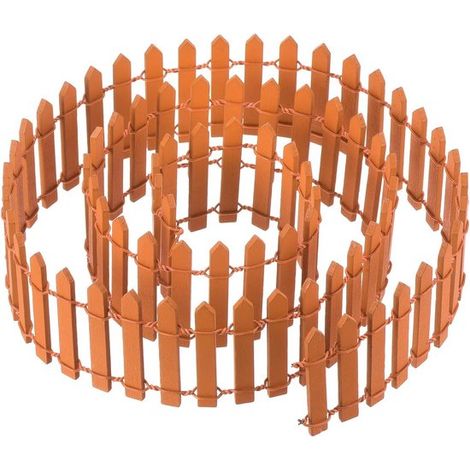 Mini Gartenzaun, Holzzaun, flexibler Mini Zaun, Mini Gartenzaun zur Dekoration. für Bastelarbeiten, 90 x 5 cm 3 Stück (orange). (1/5)