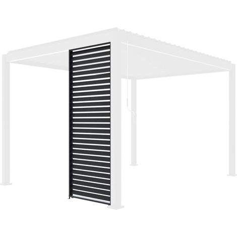100cm aluminium shutter for Triomphe louvered pergola, Shutter, Anthracite, 93x6x238 cm (1/5)