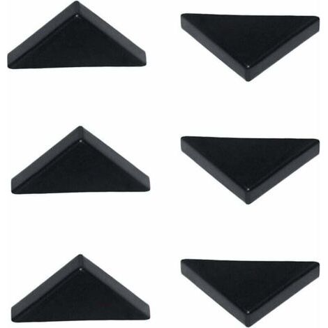 6 mm Protecteurs d'angle Noir pour Verre Pointu, Miroir, Carreaux de céramique, Couvre-Coins à Triple Forme 20 pièces (1/4)