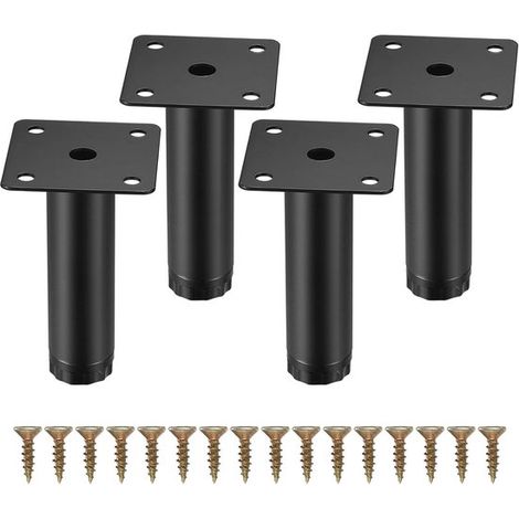 Piedini regolabili per mobili (8 cm), supporti in metallo per divani, tavoli e mobili da cucina. (1/5)