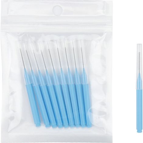 Brosse de Nettoyage de Buse de Douche, Petite Brosse de Nettoyage Anti-Colmatage, Peut être Utilisé pour Nettoyer Les Trous des Téléphones Portables et Les Petits Objets 2 Pièces(bleu) (1/5)