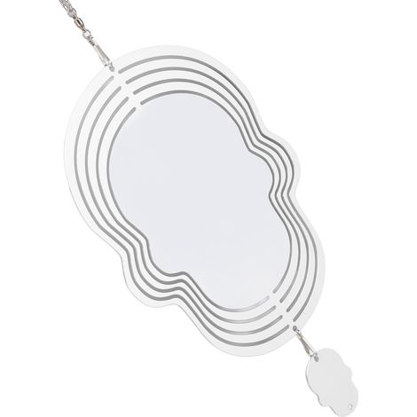 Carillon éolien blanc, simple et délicat, décoratif et résistant aux intempéries, pour lampe, arbre ou mur, motif crâne. (1/5)