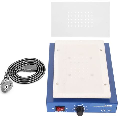 450-W-Lötvorheizplatte, elektrische Lötstation mit Mikrocontroller, Heizplatte aus Aluminiumlegierung für Reparatur und Labor, EU-Stecker 200-240 V.