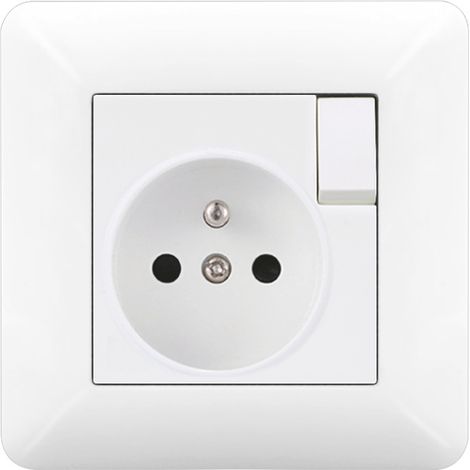 Prise Electrique Encastrée à Commutateur  Type 86 16A 220-250V Verre Trempé  Cuisine & Salle de Bain (1/4)