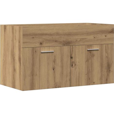 Maison Exclusive - Mobile Lavabo Bagno Rovere Artigianale 90x38,5x46cm Multistrato
