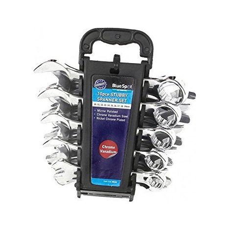 BlueSpot Tools Stubby Combination Spanner Set, 10 Piece