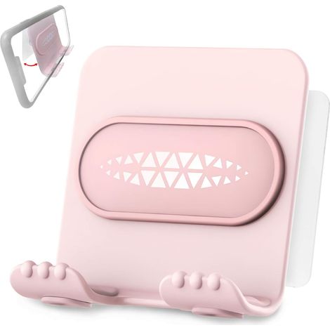 Support Téléphone Murale - Réglable 25° - Compatible Smartphones 4-7 Pouces et Tablettes jusqu’à 13 Pouces - Adhésif Renforcé - Pour Salle de Bain Cuisine Bureau - 1 Pièce (1/5)