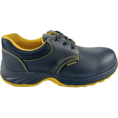 SCARPA ANTINFORTUNISTICA BASSA NERA IN PELLE PIGMENTATA NORMA S1 MODELLO GRIZZLY - n°39  - DOZ